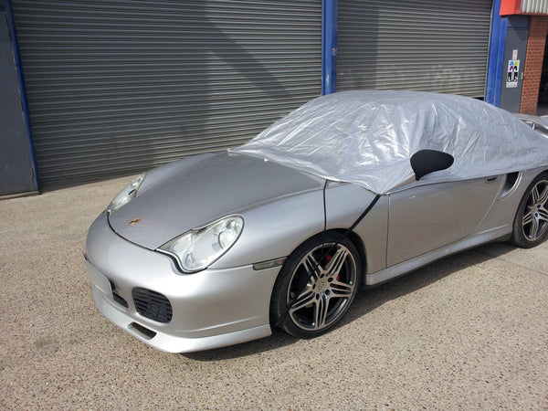 Porsche 930 (911) fixed rear spoiler ( Whaletail) 1975 - 1989 Half Size Car Cover