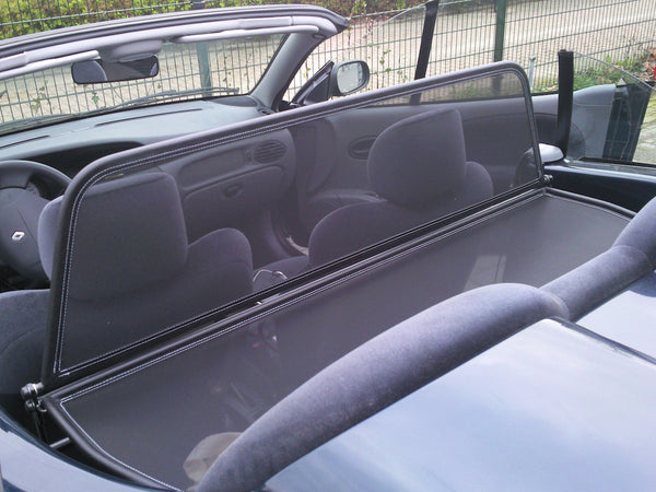 renault megane wind deflector 1995 2003 black double frame